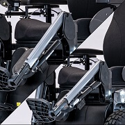 Podnožky mechanicky nebo elektricky polohovací elektrického vozíku Optimus 2 2.322