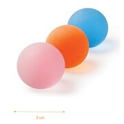 Gelový míček Qmed pro posilování - rozměry